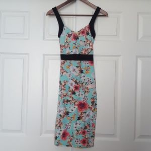 Floral Bodycon Midi Dress